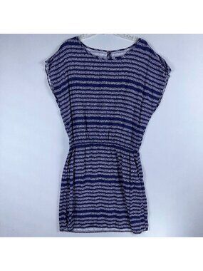 Gap Mini Dress Short Sleeve Womens Size Large Navy White Striped